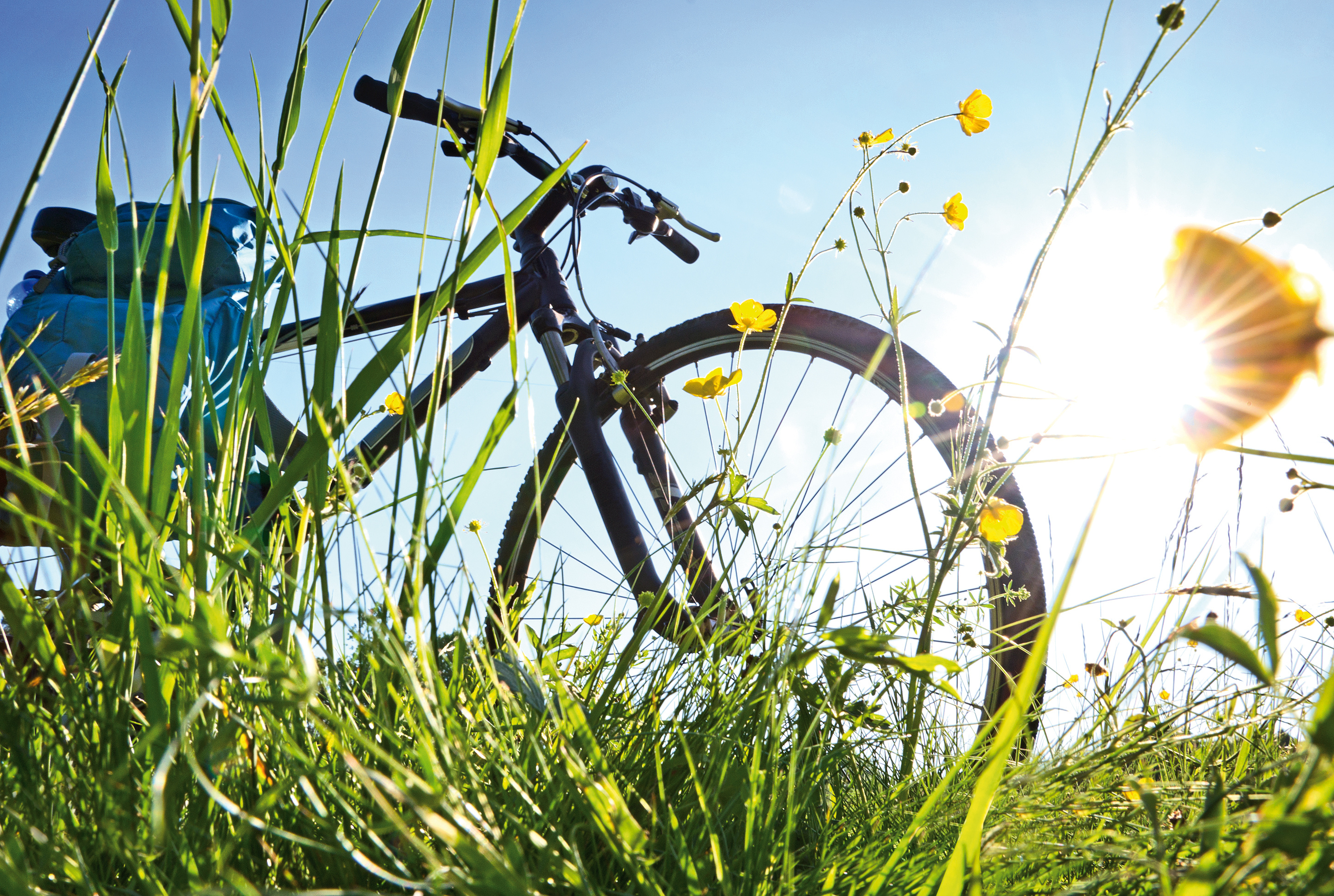 Aktiv-Urlaub im Aparthotel Stralsund — Mountainbike im Sonnenuntergang